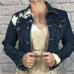 Vintage 90’s bleached distressed denim jacket